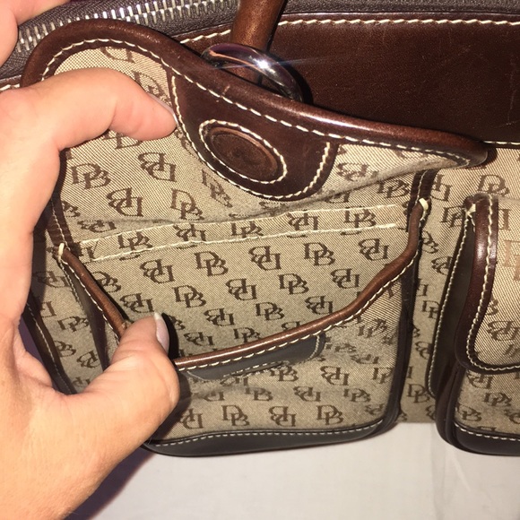 Dooney & Bourke Signature Fabric Double Pocket - Picture 6 of 16